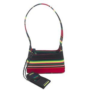EUC Colorful Striped Shoulder Bag